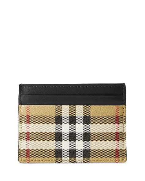 Shop Burberry Sandon Leather Check Card Case